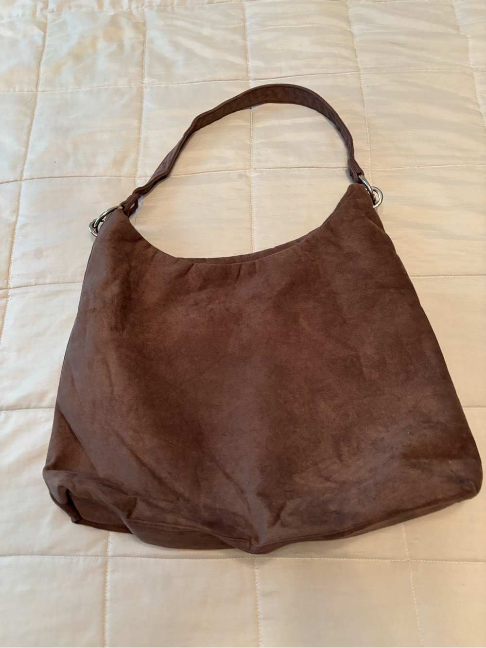 Bella Russo Faux Suede Slouchy Hobo Shoulder Bag - Picture 2 of 3